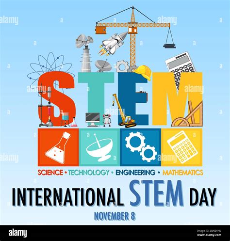 International Stem Day On November 8th Banner With Stem Logo