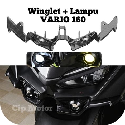 Jual Winglet Sayap Vario 160 Paket Plus Lampu Tembak D2 Laser