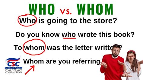 Who Vs Whom Cse Reviewer Learn In 5 Minutes Youtube