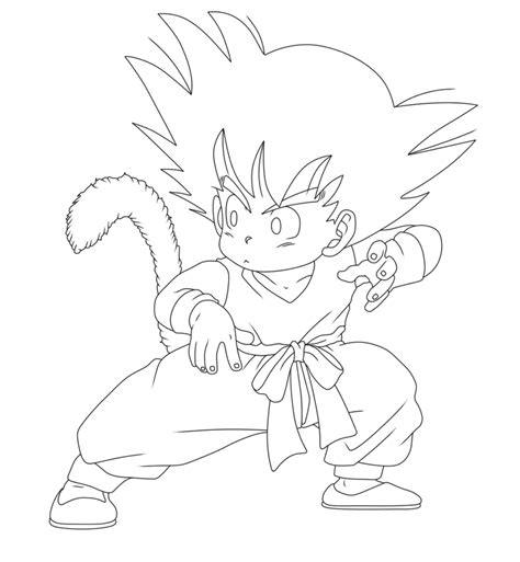 Db01 Goku Lineart By Romigd13 On Deviantart