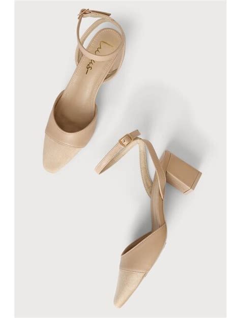 Buy Lulus Lelaya Light Nude Ankle Strap Pointed Toe Pumps Online