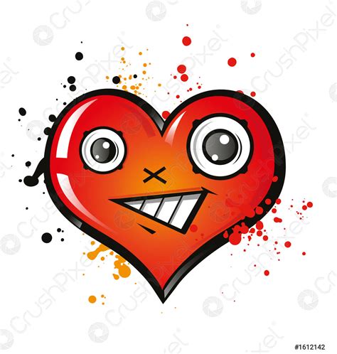 happy heart stock vector  crushpixel
