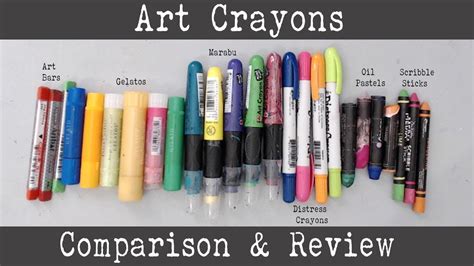 Art Crayons Comparison And Review Water Soluble Art Crayons For Mixed