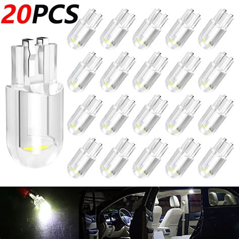 20x LED License Plate Interior Light Bulb Super White 6000K T10 194 168