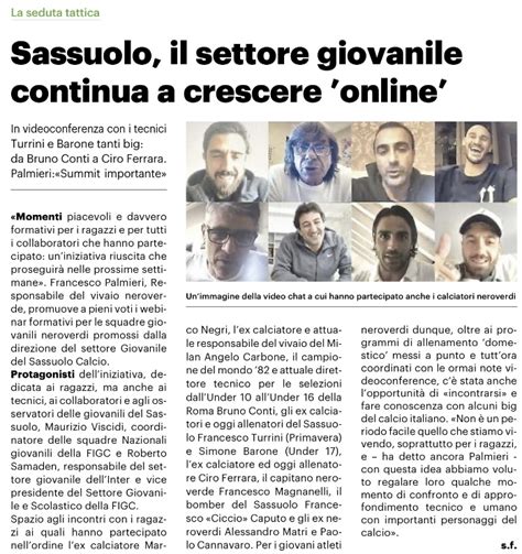 Sassuolo Resto Del Carlino Il Settore Giovanile Continua A