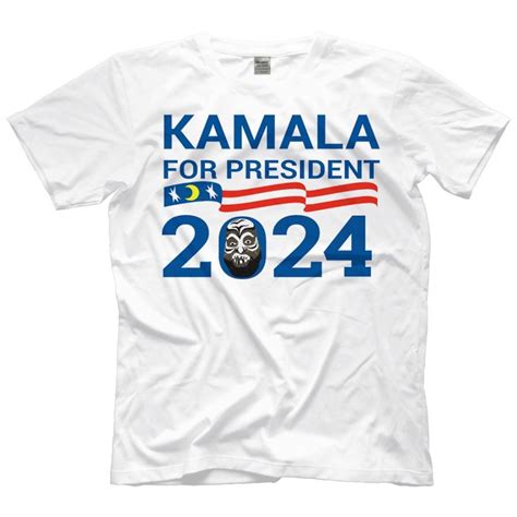 “ウガンダの大魔神” ジャイアント・キマラ（カマラ） Tシャツ「kamala Kamala Campaign Tシャツ（ホワイト）」wwf Wccw Mswa Uswa 米直輸入プロレスt