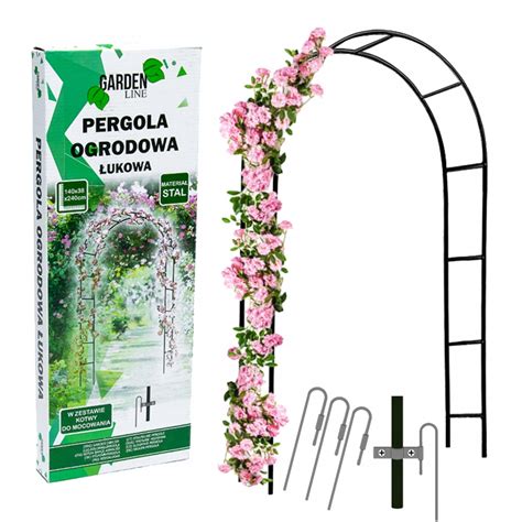 Pergola Ogrodowa Na R E Uk Metalowa Ukowa Kwiaty Pn Cza Cm