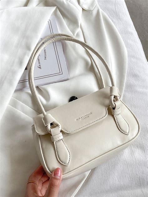 Olivia Mark Minimalist Letter Embossed Shoulder Bag Women Shoulder