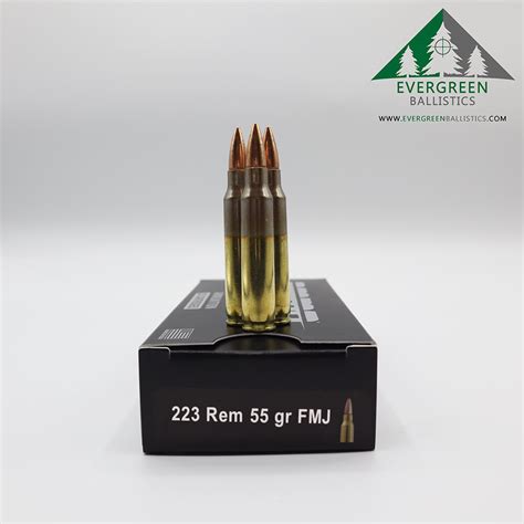 Ammo Inc 223 Rem 55 Gr FMJ Evergreen Ballistics