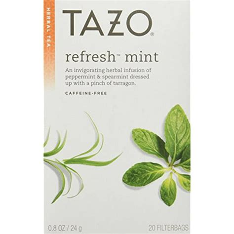 Tazo Refresh Herbal Infusion Tea Caffeine Free 20 Count Tea Bags