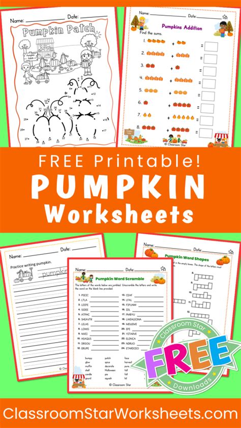 Printable Pumpkin Worksheets Classroom Star Worksheets