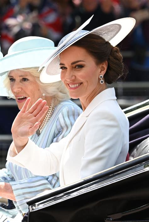 Kate Middleton Wears White Blazer Dress for Trooping the Colour 2022