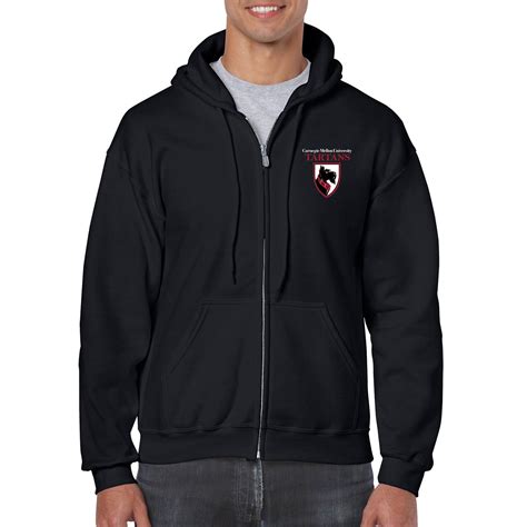 Carnegie Mellon University Tartans Primary Logo Full-Zip Hoodie - Blac – Underground Printing