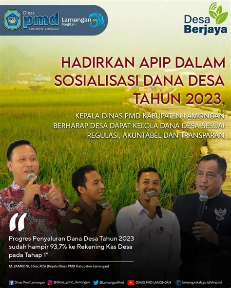 HADIRKAN APIP DALAM SOSIALISASI DANA DESA TAHUN 2023 KEPALA DINAS PMD