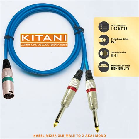 Jual Kabel Audio Kitani Kabel Mixer Jack Canon Xlr Male To Akai