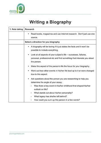 How To Write A Biography A Step By Step Guide