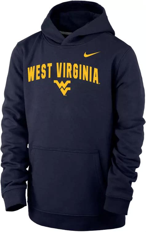 Nike Youth West Virginia Mountaineers Blue Club Fleece Wordmark