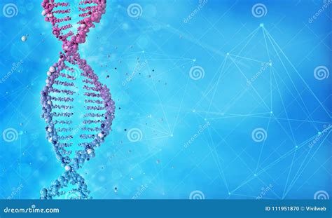 De Dubbele Schroef Van Dna En Moleculaire Structuurachtergrond Stock