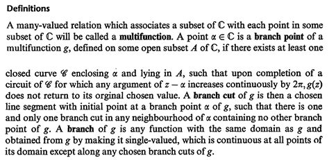 complex analysis - Teaching branch cuts: interpretting Osborne's book ...