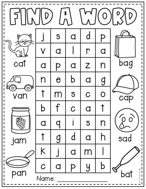 Grade Word Search Puzzles Worksheet