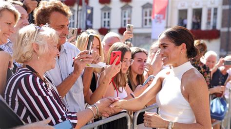 Meghan Markle And Prince Harry Meet Crowds In Dusseldorf Germany