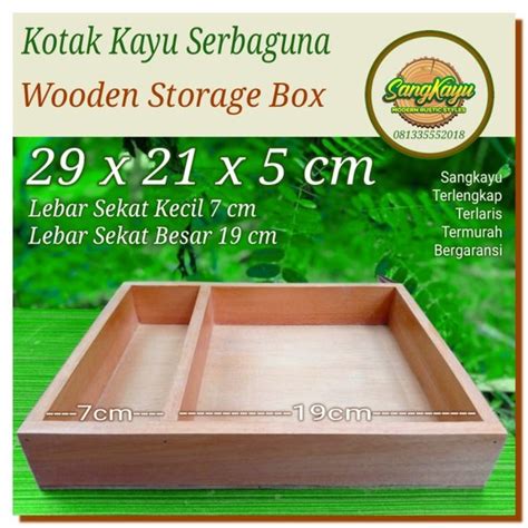 Jual Kotak Kayu Serbaguna X X Cm Kotak Tempat Penyimpanan Nampan