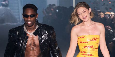 Gigi Hadid Dons Bright Yellow Tape Dress Walks Runway With Travis