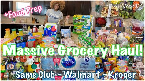 New Massive Two Week Grocery Haul🛒 Sams Club Walmart And Kroger