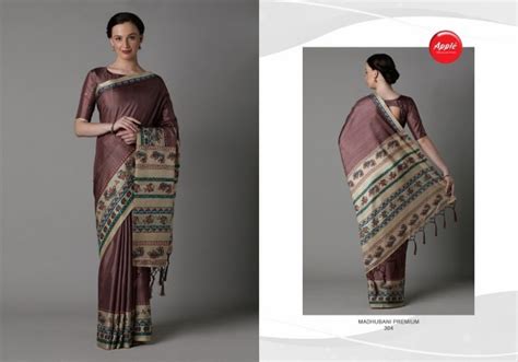 Apple Madhubani Premium Casual Wear Silk Sarees Collection