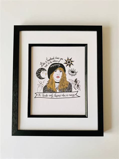 Stevie Nicks Print Wall Art Illustration Fleetwood Mac Art Etsy