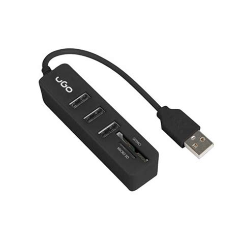 UGO Uhu 1551 Maipo Hu200 3 Port HUB USB 2 0 Card Reader Sd Micro SD