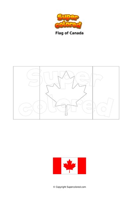 Coloring page Flag of Canada - Supercolored.com