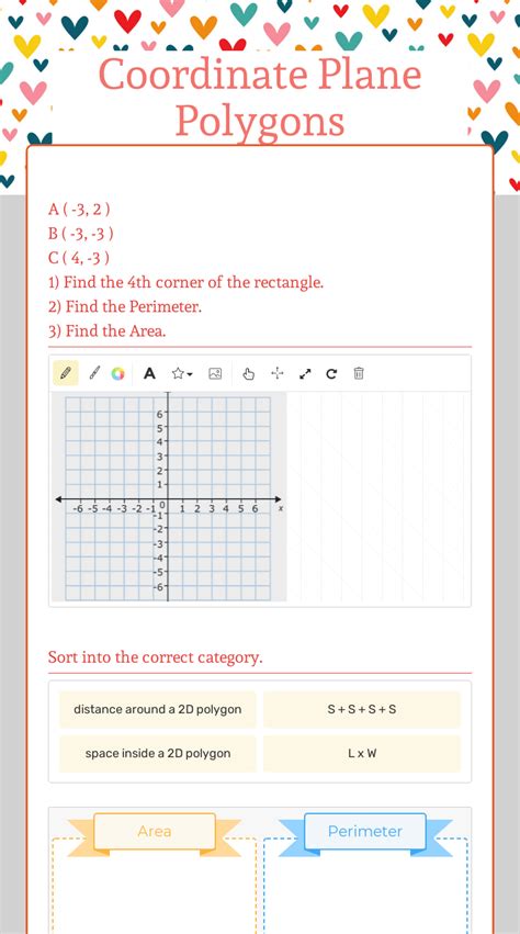 Polygons In The Coordinate Plane Worksheet