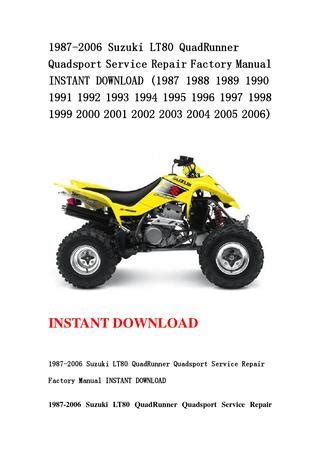 1987 Suzuki Quadrunner 250 Manual Download - brownleads