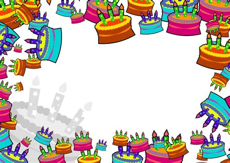 Birthday Cake Party Border Template 21566520 Vector Art at Vecteezy