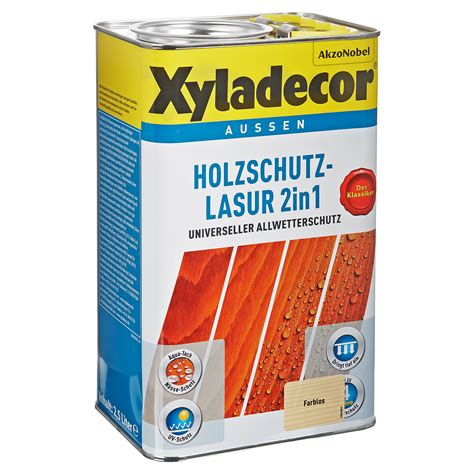 Xyladecor Holzschutzlasur 2in1 Farblos 2 5 L