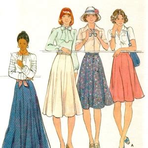 Butterick Sewing Pattern Misses Vintage S Eight Gore Slightly