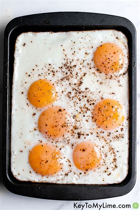 Sheet Pan Eggs How To Fry Eggs In The Oven Key To My Lime