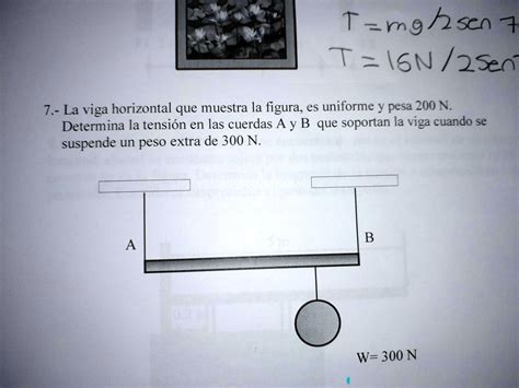 SOLVED La Viga Horizontal Que Muestra La Figura Es Uniforme Y Pesa