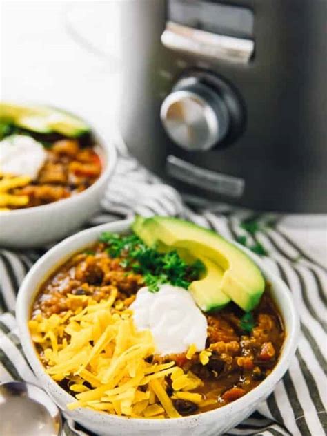 Vegan Chili Slow Cooker Jessica In The Kitchen