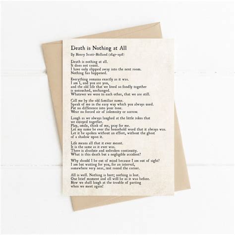 Death Is Nothing At All Death Etsy