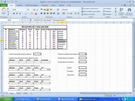 Ejercicios De Excel Para Practicar