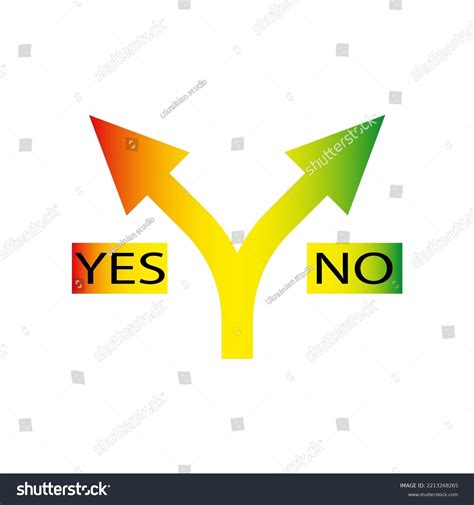 Colorful Two Arrows Yes No Cross Stock Vector Royalty Free 2213268265