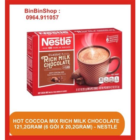 CACAO NÓNG NESTLE HOT COCOA MIX RICH MILK CHOCOLATE FLAVOR Shopee Việt Nam