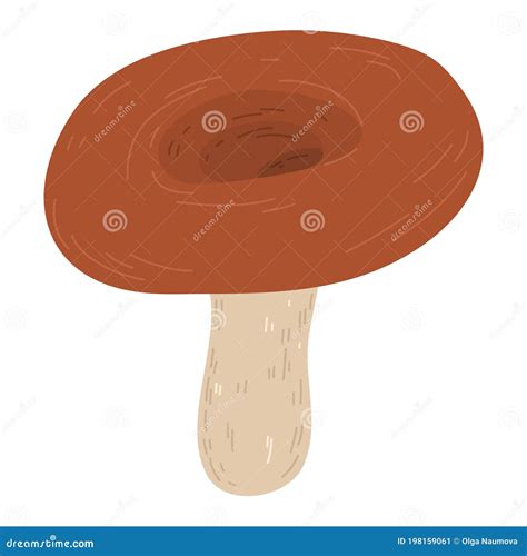 Brown Cap Boletus Icon In Flat Style Isolated On White Background