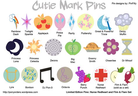 Metal Pony Pins - Cutie Marks by Kanamai on DeviantArt