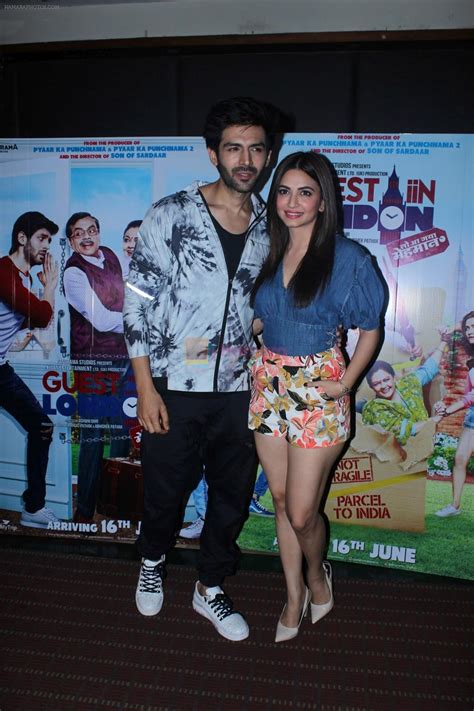 Kartik Aaryan Kriti Kharbanda At The Promotional Interview For Film Guest Iin London On 1st