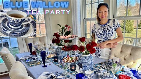 New BLUE WILLOW Valentines Tea Party Ideas Decorate With Me