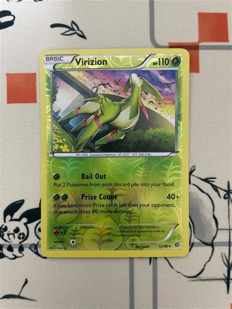 Pokemon TCG Virizion Holo Rare Reverse Holo Hobbies Toys Toys