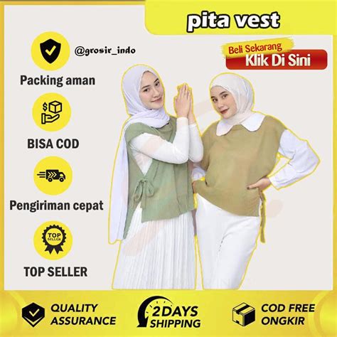 Jual Coc Ootd Vest Rajut Rompi Knitedwear Wanita Outer Basic Polos